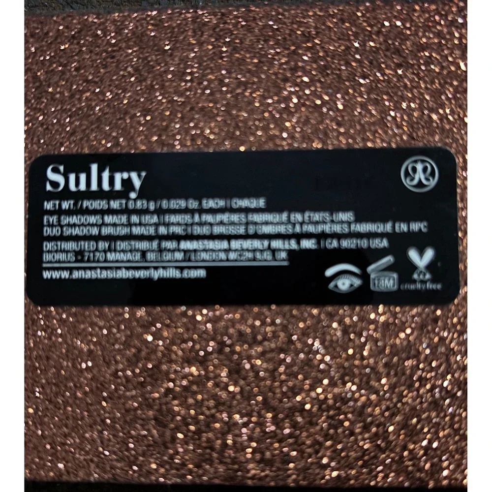 Anastasia Beverly Hills Sultry Palette with Double end brush new no Box